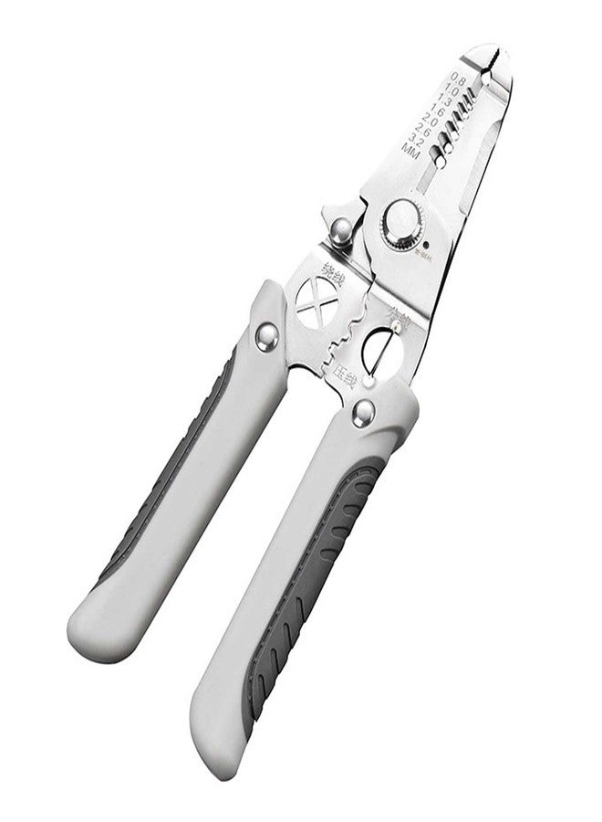 amiciTools 6-in-1 Stainless Steel Wire Stripping Tool | Strips 0.8mm-3.2mm | Multi-Function Tool for Grasping, Cutting, Crimping, Threading, and Branching - Image 1